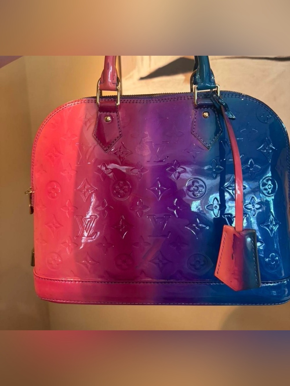 Authentic Painted LV Alma PM bag